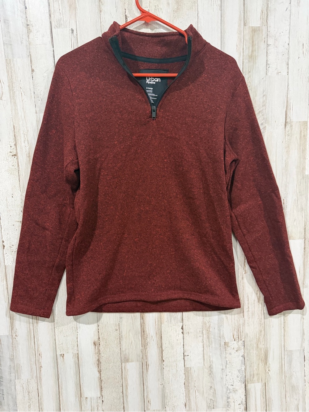 Urban Pipeline Youth XL Quarter-Zip Pullover – Burgundy